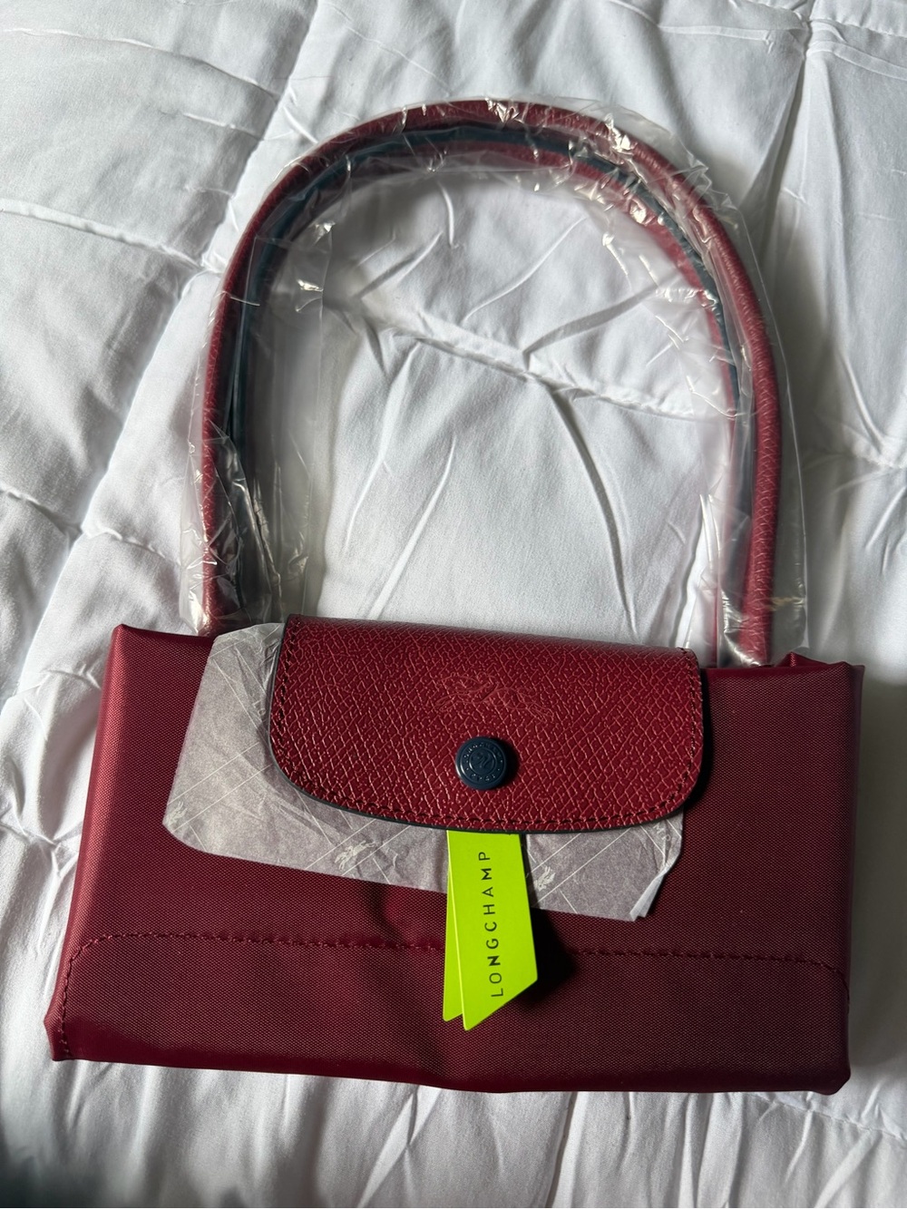 Longchamp Small Shoulder Bag in Burgundy Red